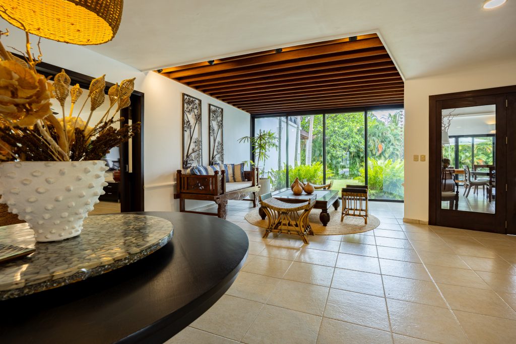 Example Garden Villa sitting room and garden view